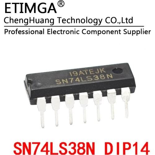 5PCS/LOT 74LS38 SN74LS38N DIP-14 Gate/inverter chip