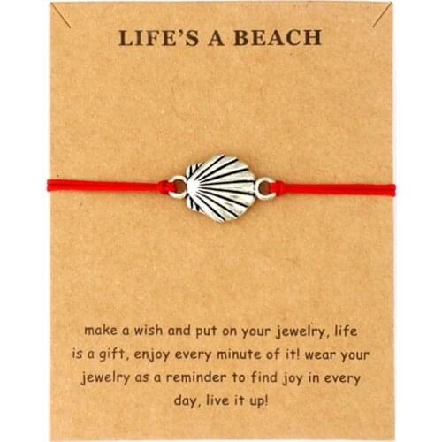 Conch Shell Mermaid Octopus Waves Adjustable Bracelets Beach Women Men Unisex Fashion Jewelry Summer Gift Drop Shipping