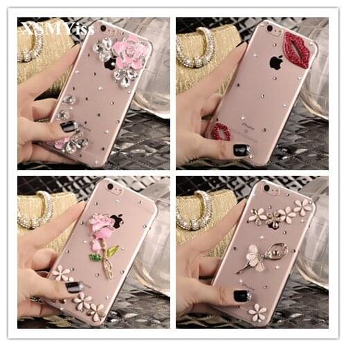 XSMYiss Phone Case For Samsung A9 A8 A6 PLUS A50 A70 A80 j4 j6 j8 2018 Rhinestone Soft TPU Case Bling Diamond cover Case
