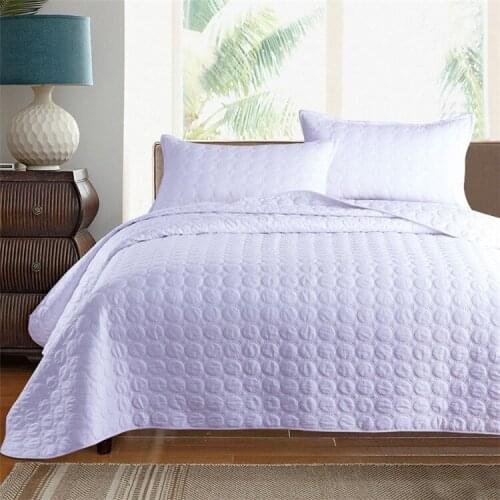 2020 new productsPolyester / cotton AB double faced fabric Quilted quilt Bedspread Fitted Sheet Pillowcases 2/3pcs Bedding