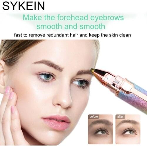 2 In 1 Electric Eyebrow Trimmer Makeup Painless Eye Brow Epilator Mini Shaver Razors Women Portable Facial Body Hair Remover