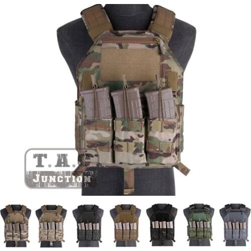Emerson Tactical LBX-4020 A2 Armatus II Slick Adjustable Vest EmersonGear Plate Carrier Lightweight Body Armor W/ M4 Mag Pouch
