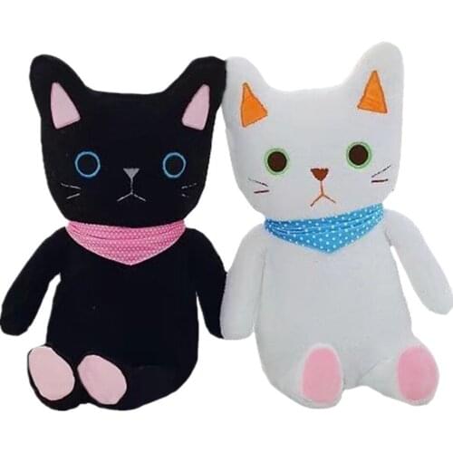 Fancytrader 31‘’ Giant Stuffed Plush Animals Cat Toys Soft Cuddly Black White Cats Doll Birthday Gift 80cm 2 Colors FT16409