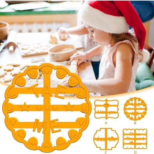 Cookie Molds with Good Wishes Cookie Form Fun Phrases Cookie Moulds for Baking Biscuit Cutters Cookie Decorating Kitchen Tools