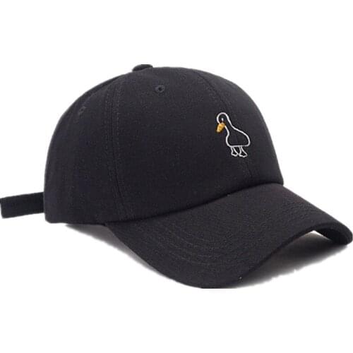 Cartoon Duck Embroidery Cotton Casquette Baseball Cap Adjustable Snapback Hats for Men and Women 186