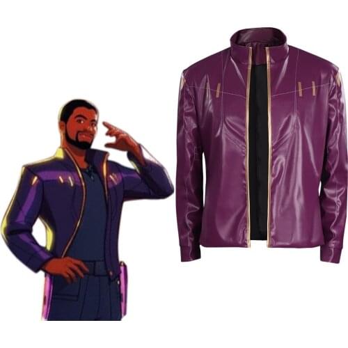 What COSPLAY If- Star Lord T‘Challa Cosplay Costume Coat Outfit Halloween Carnival Suit