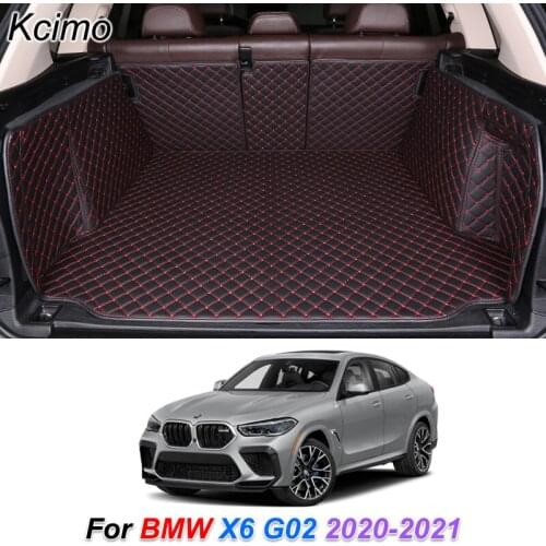 Custom Leather Car Trunk Mats For BMW X6 G02 2020 2021 Rear Trunk Floor Mat Tray Carpet Cargo Liner Accessories