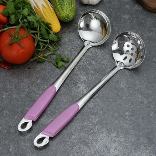 Stainless Steel Lagre Ladle Anti-scalding Spoon Colander For Hot Pot Multifunctional Soup Spoons