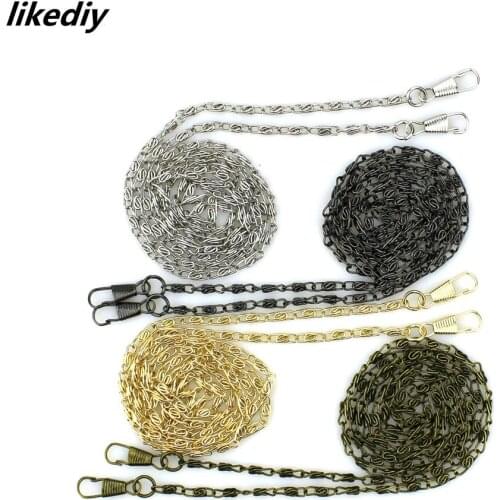 20 Pcs/Lot Antique Bronze/Golden/Silver/Gun Black About 120 CM Long Metal Chain For Purses DIY Bag Accessory 4 Colors