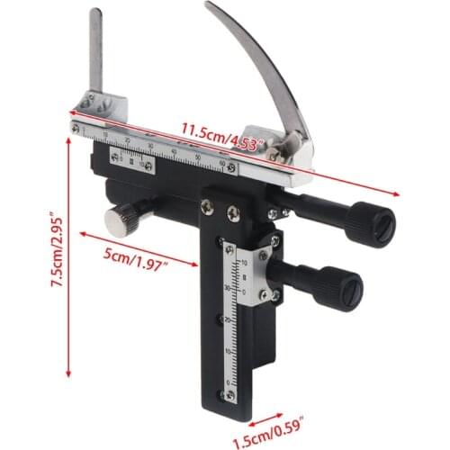 Microscope Attachable Mechanical Stage X-Y Moveable Caliper Vernier with Scale