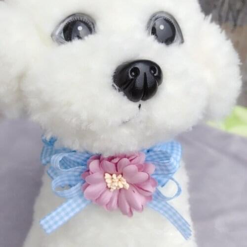 Cute Pet Cat scarf lace bib Plaid Print Bandana Bibs Scarf Saliva Cleaning Towel Neckerchief Decoration