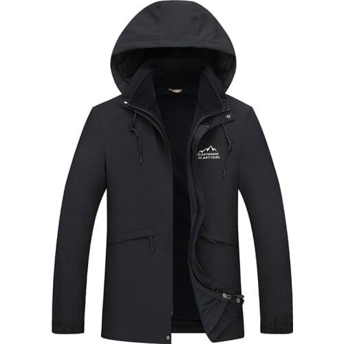 2 IN 1 Fit Jacket High Quality Brand Waterproof Windbreaker Jacket Coat Winter Jacket Men Male Coat Rain Jacket Parka 10XL 8XL