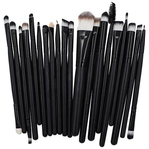 20Pcs/Set Pro Makeup Powder Foundation Eyeshadow Eyeliner Lip Cosmetic Brush Set