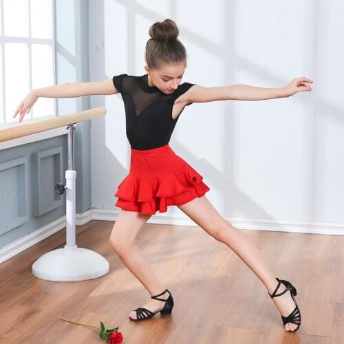 NEW Child Girls Kids Cheap Sexy Black Red Sequin Fringe Salsa Dancewear Dance Costume Salsa Dance Dresses