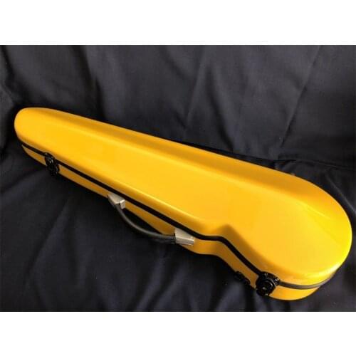 Excellent Yellow gap glass fiber violin case,2 bow holders