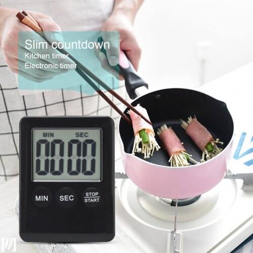 Professional Handheld LCD Chronograph Mini Digital LCD Kitchen Timer Countdown Alarm Clock Alarm Magnetic Cook Timer