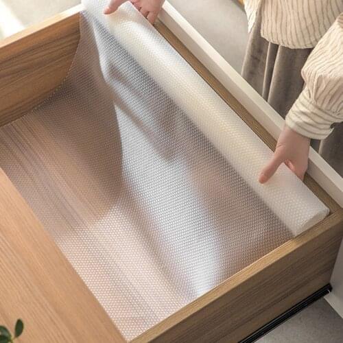 Clear EVA Cabinet Drawer Liners Mat Waterproof Anti-Slipping Cuttable Kitchen Refrigerator Wardrobe Pad Home Table Placemat