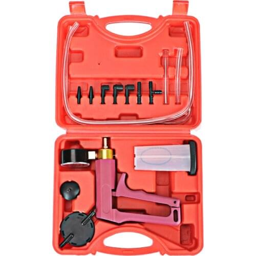 Hand Held Brake Bleeder Tester Set Multifunctional Car Self Kit Brake Bleeder Screw Adapter Vacuum Pump Organize For Auto Moto