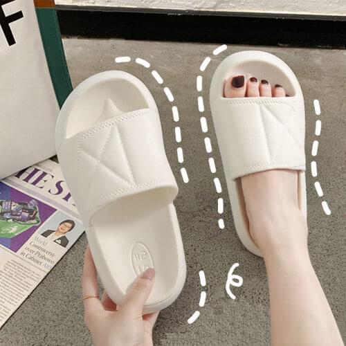 Thick Platform Bathroom Home Slippers Women Fashion Soft Sole EVA Indoor Slides Woman Sandals 2021 Summer Non-slip Flip Flops
