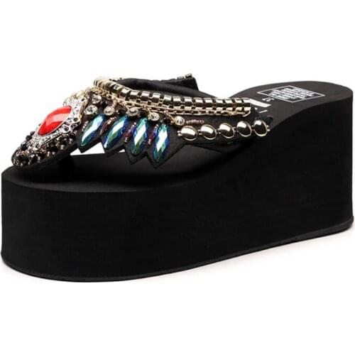 Women flip flops Fashion Women Sandals Summer Platform Sandal Shoes Woman leisure Peep Toe Beach slippers