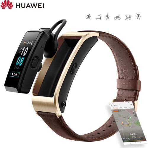 Huawei Talkband B5 Smartwatch Fitness Heart Rate Noise Cancelling Earbuds Calling Bracelet 2 In 1 Smart Watch With Earphone