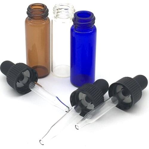 10pcs Mini 4ml Perfume Glass Pipette Bottle Small Essential Oil Sample Test Tiny Portable Clear Dropper Vials