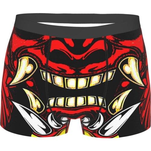 Hannya Barong Oni Japan Samurai Demon Underpants Homme Panties Man Underwear Comfortable Shorts Boxer Briefs