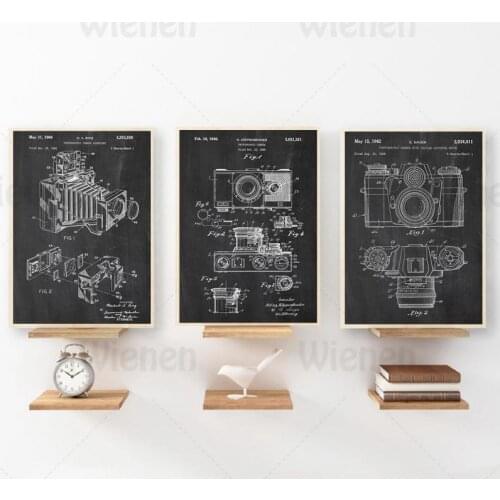 Vintage Poster Camera Patent Canvas Painting Wall Art Machine Detail Figure Blueprint Retro Home Decor Photo Studio Wall Picture
