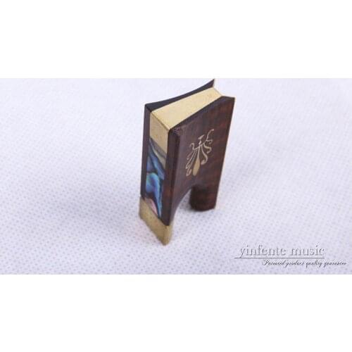 Yinfente 4/4 violin bow frog Snakewood Flower Pearl inlay Frog Screw Bow Parts