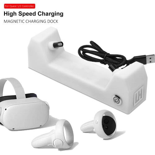 Magnetic VR Controller Charging Dock Station For Oculus Quest 2 Portable VR Touch Controller Charger Adapter For Quest 1/2