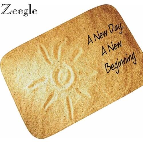Zeegle Printed Floor Mat Doormat Entrance Door Anti Slip Bathroom Carpet Kitchen Floor Rug Absorbent Hallway Carpet