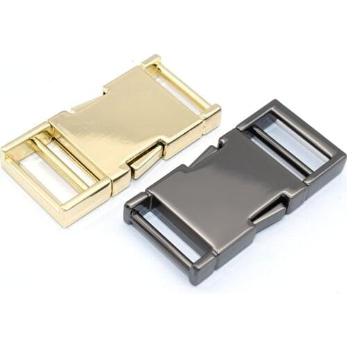 20mm Gold Metal Release Slide Strap Buckle Adjustable Belt Strap Buckles Lock Hardware purse Strap slide Buckle Bag clasp Lock
