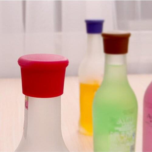 New 1 Pcs Wine Bottle Stopper Silicone Bar Tools Preserve Wine Bottle Stoppers Kitchen Wine Champagne Stopper Cover