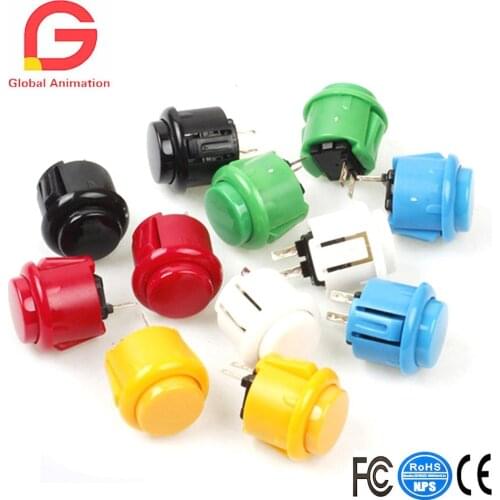 12x 24mm OEM Arcade Push Buttons Switch Perfect Replace for Sanwa OBSF-24 OBSC-24 OBSN-24 Push Button DIY Fighting Stick PC