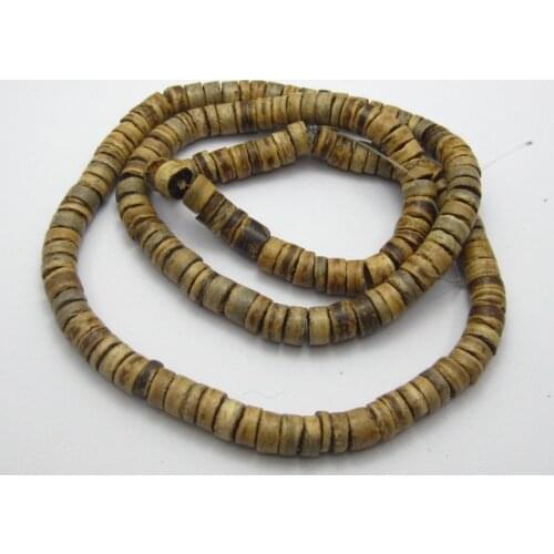 2 Strands of 22" Natural Coconut Heishi Beads 8mm