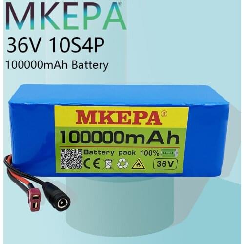 100% Original 36V battery 10S4P 100Ah battery pack 1000W high power battery 42V 100000mAh Ebike electric bike BMS