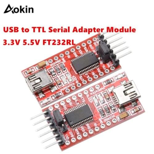 Aokin For FT232RL FTDI USB 3.3V 5.5V to TTL Serial Adapter Module For Arduin Mini Port