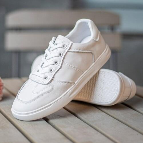 Little White Shoes Womens Spring 21 Casual and Comfortable Cowhide Soft-soled Womens Shoes Genuine Leather Student Flat Shoes