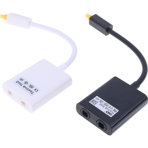 Digital Spdif Optical Audio Splitter 2 Way Toslink Cable Splitter Adapter
