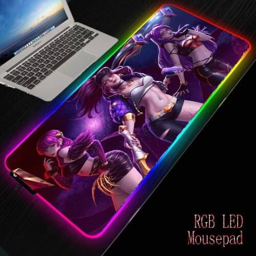 Color Line Texture RGB Gaming Mouse Pad Computer Mousepad Large Game LED Illumination Mouse Mat XXL Laptop Keyboard Desk Carpet