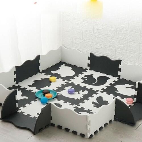 Kids Toys Eva Childrens Mat Foam Carpets Soft Floor Mat Puzzle Baby Play Mat Floor Developing Crawling Rugs with Fence