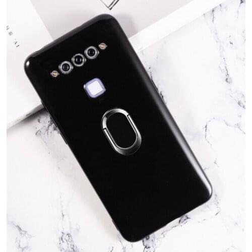 For TCL PLEX Case Metal Ring Holder Magnetic car Silicone Phone Case On for TCL Plex