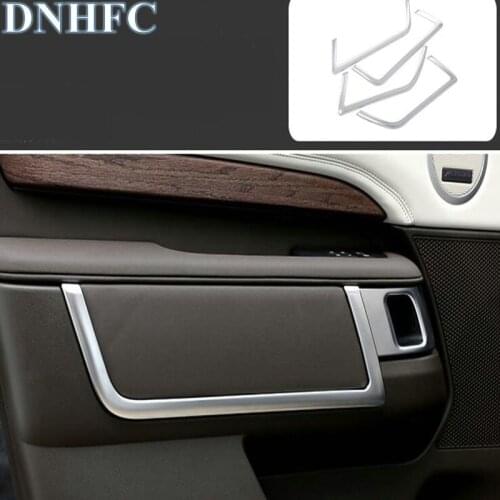 DNHFC U-shaped bright bars decorated with door armrests For Land Rover Discovery 5 L462 2017 2018