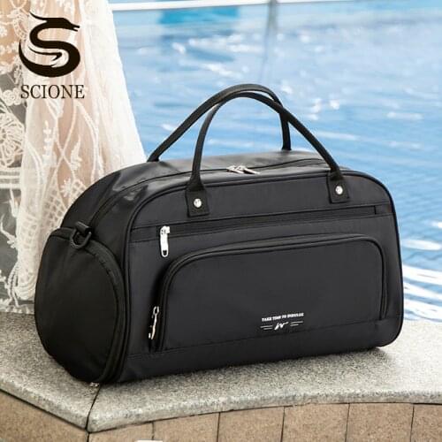 Unisex Travel Hangbag Women Men Large Luggage Bags Duffle Bag Weekend Organizer Fitness Bag With Shoes Wet Pockets XA310M