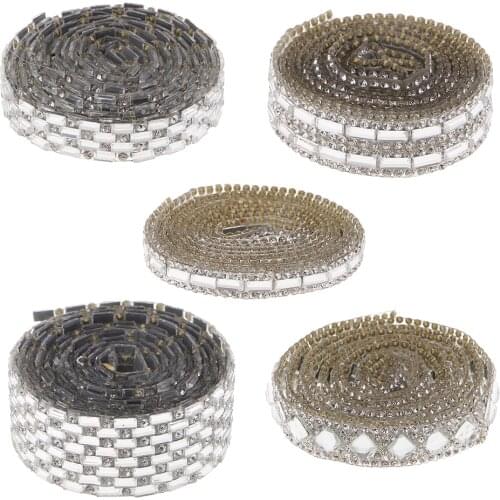 Fityle 1 Yard 1 Yard Bling Crystal Diamond Mesh Wrap Ribbon Rhinestone Roll Tape Wedding Christmas Decor