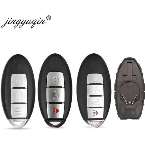Jingyuqin 3/4BTN Car Remote Key Shell for Nissan Cube Juke Versa Note X-Trail Qashaqai Sunny Juke Altima TIIDA Murano Maxima Old