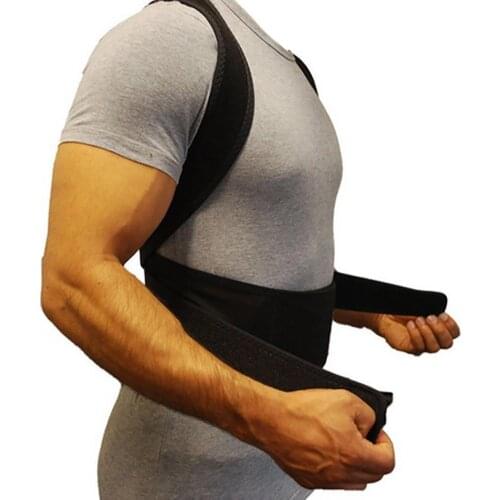 Adult Unisex Adjustable Shoulder Back Support Posture Corrector Belt Band Brace Support Stop Hunching Adjustable Back Trainer