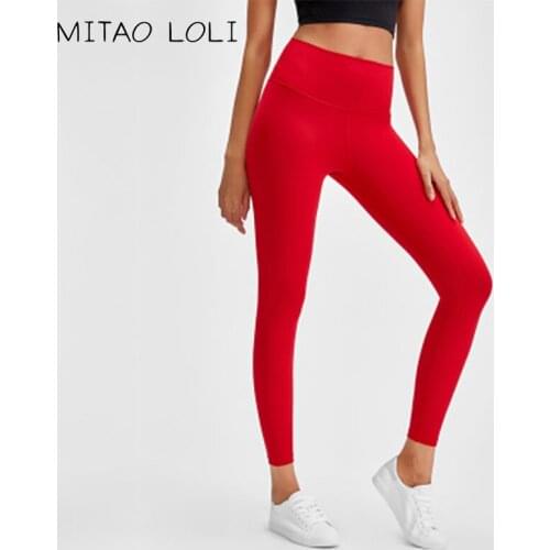 MITAO LOLI CLASSIC 5.0 Real High Rise(12.5cm)+NO FRONT SEAM Workout Sport Yoga Pants Legging Naked-feel Gym Fitness Leggings
