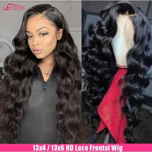 Lemoda Loose Wave Lace Front Wig 13x6 HD Lace Frontal Wig Deep Wave Remy Human Hair 13x4 Transparent Lace Front Wigs For Women