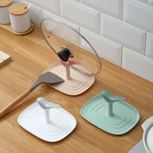 Spatula Ladle Shelf Bird Shape Spoon Rest Pot Lid Holder Rack Cover Strainer Pad Home Kitchen Multifunction Stand Containers